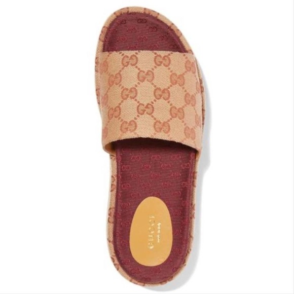 GUCCI Angelina GG logo platform slides - Picture 6 of 9